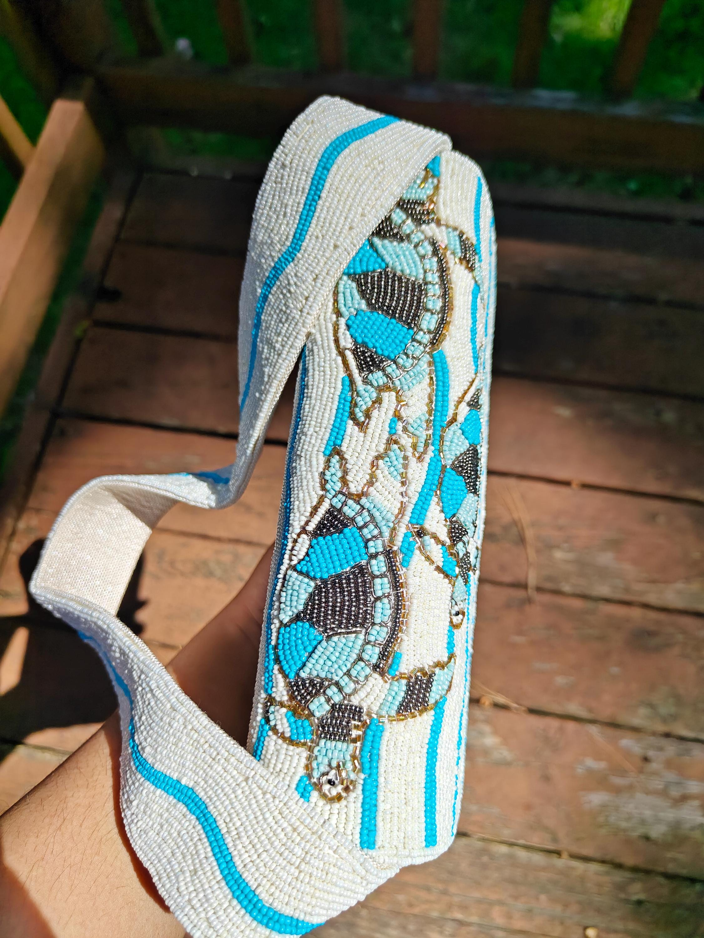 Sea Turtle Beaded Bag: Ocean Theme Beach Purse, Summer Vacation Handbag view 5
