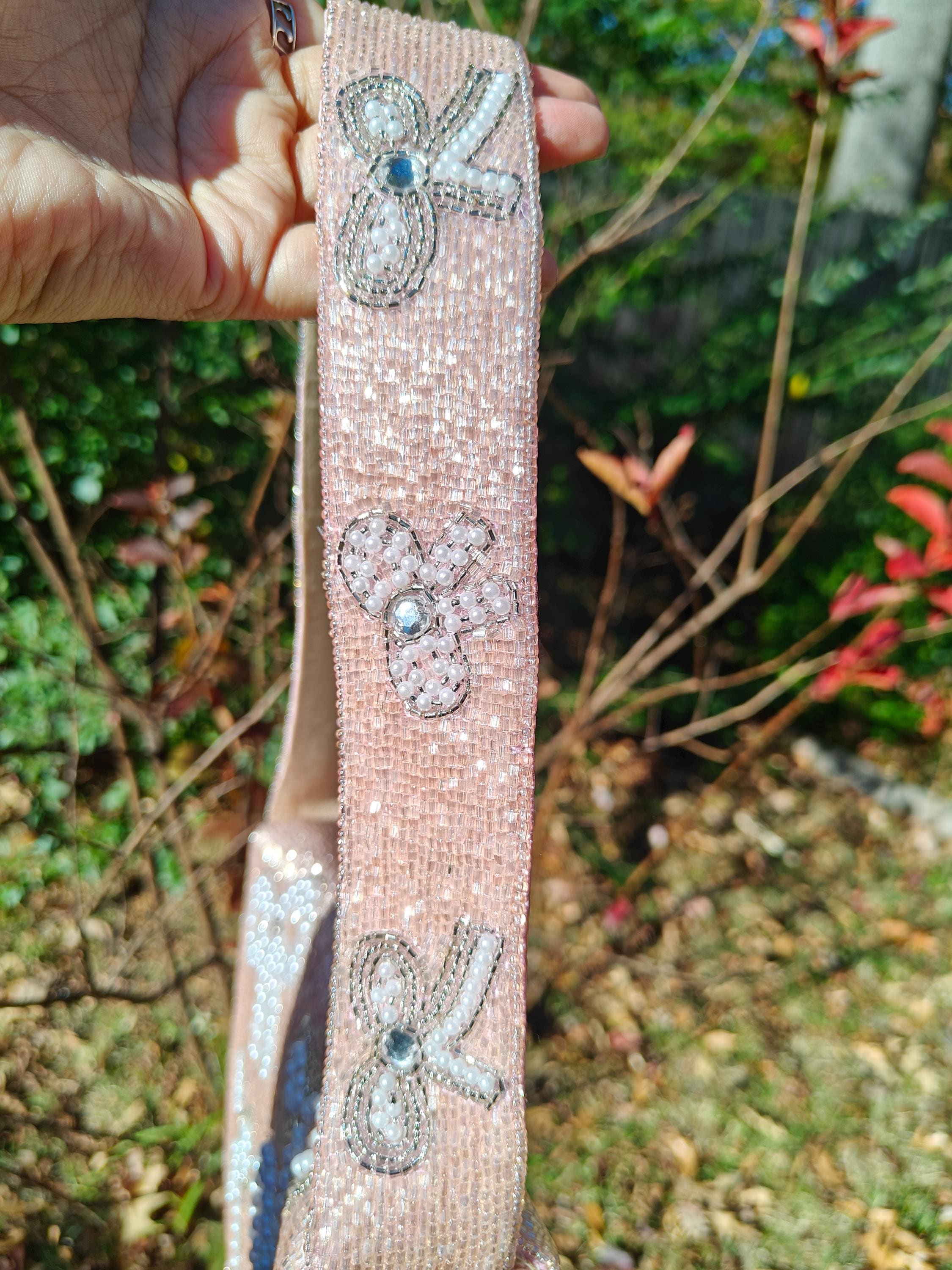 Pink Pearl Bow Bag | Bridal Party Evening Purse view 5