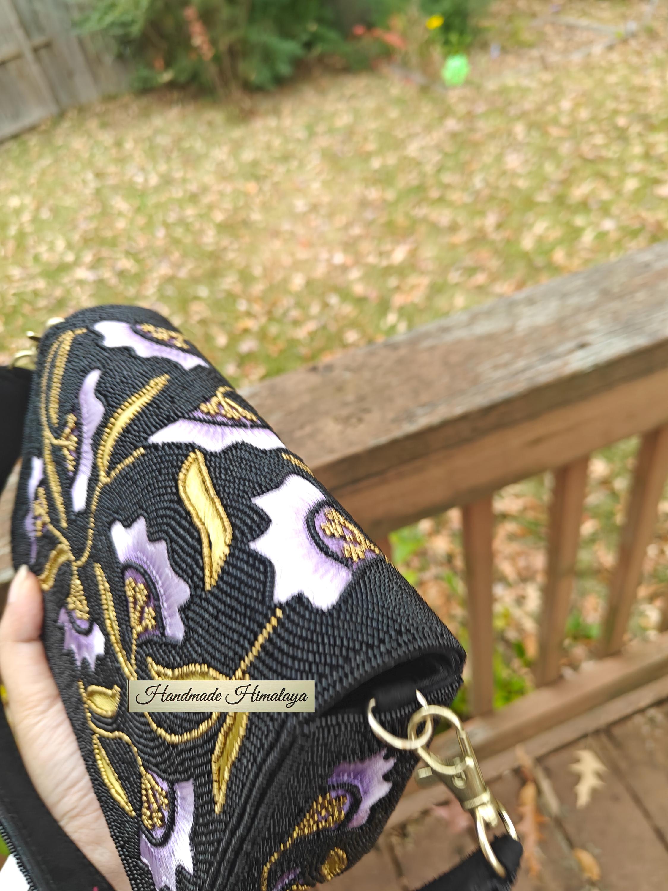 Black Purple Beaded Bag | Lilac Bridal Wedding Evening Purse view 3