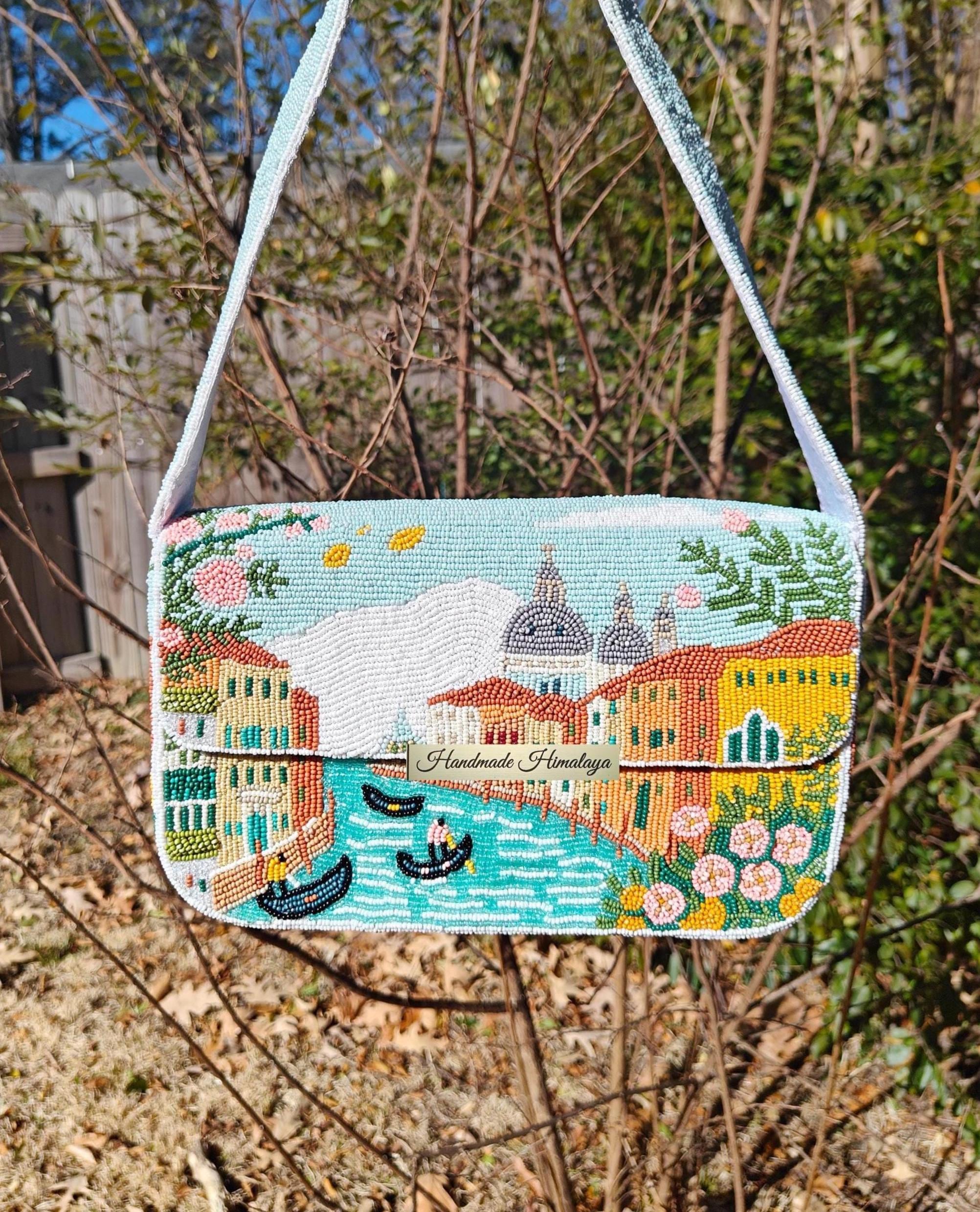 Venice Beaded Bag, Italian Themed Handbag