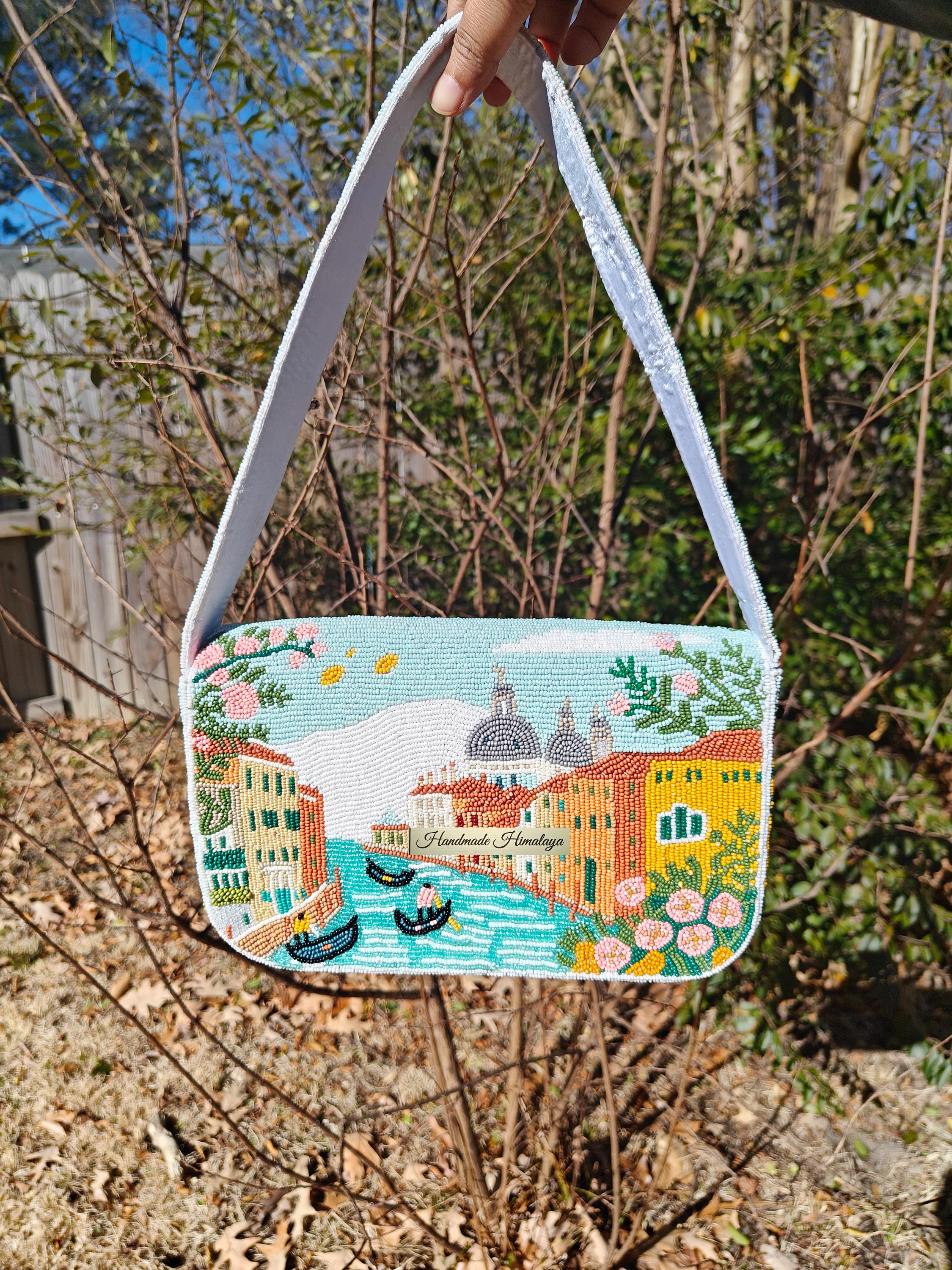 Venice Beaded Bag, Italian Themed Handbag view 2