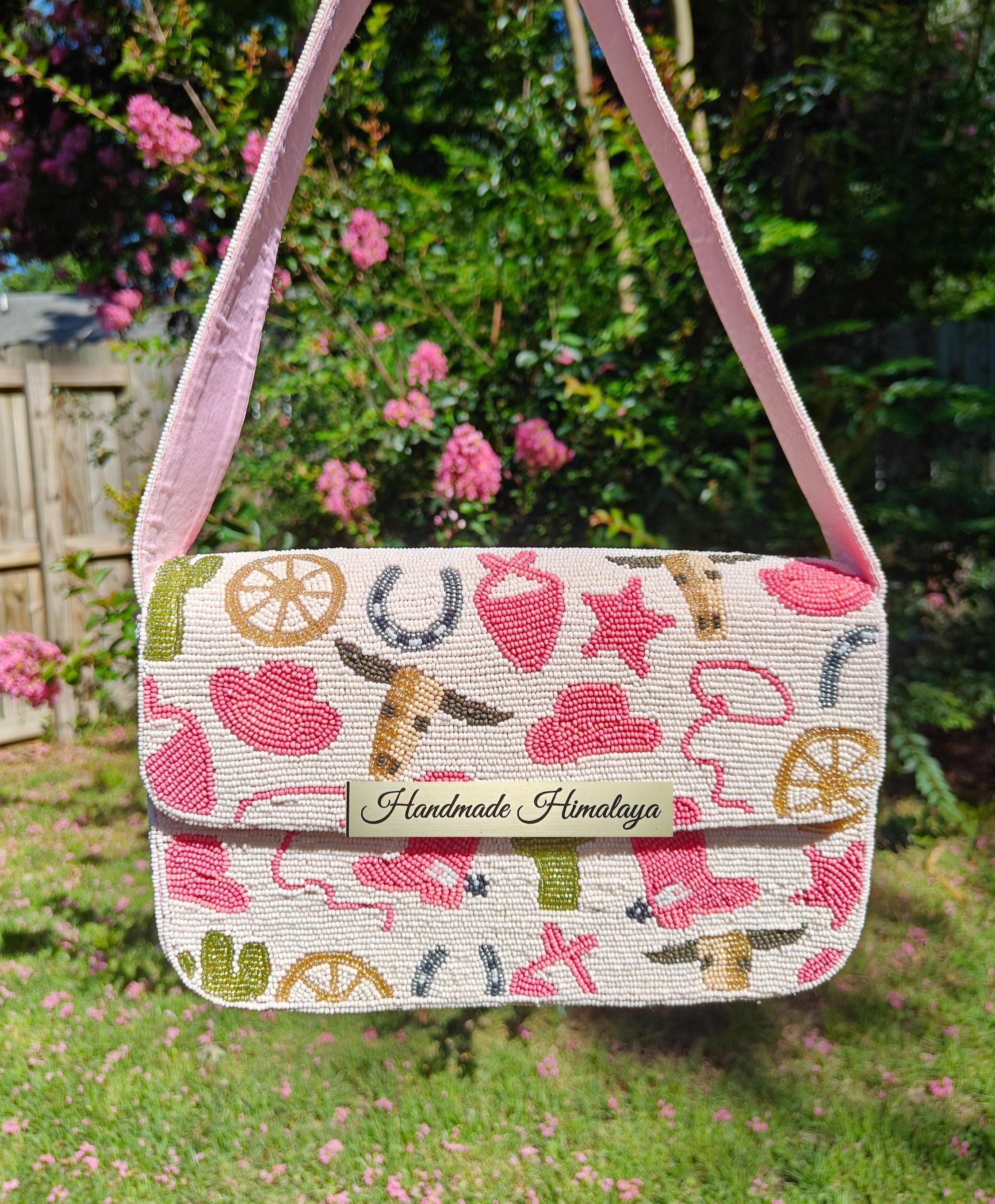 Pink Cowgirl Beaded Bag | Western Rodeo Shoulder Purse
