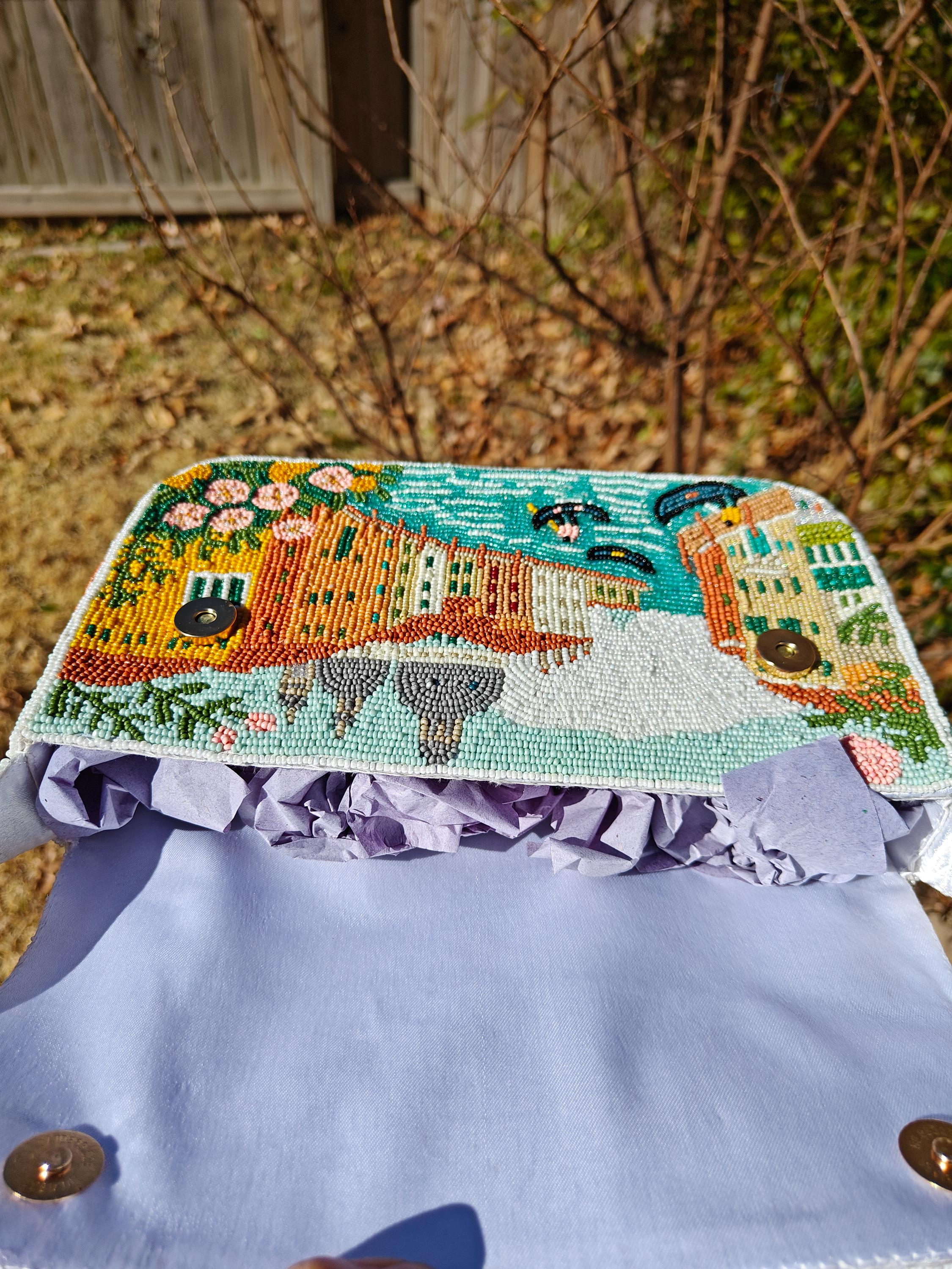 Venice Beaded Bag, Italian Themed Handbag view 3
