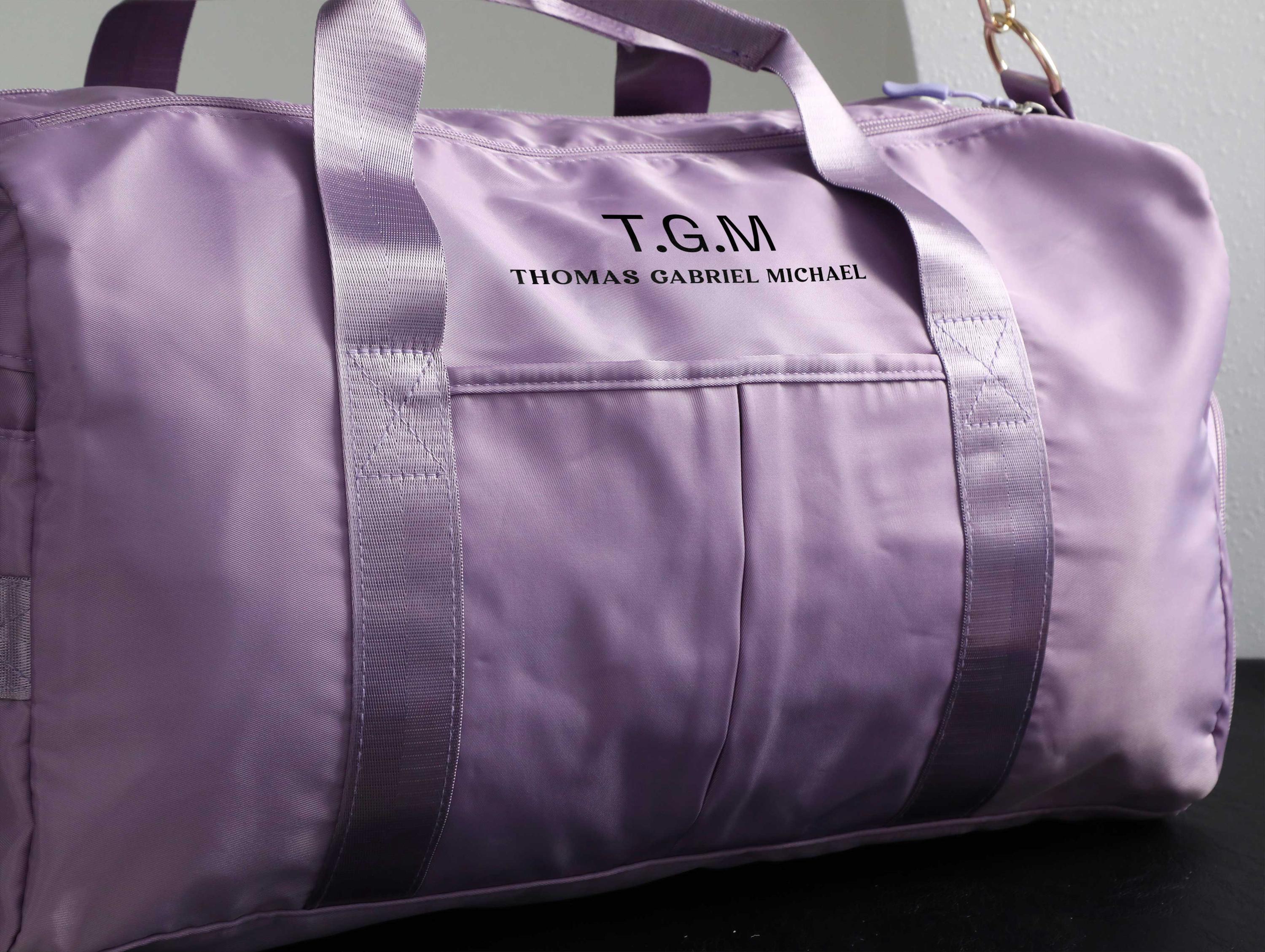Personalized Gym Duffel Bag|custom Yoga Travel Bag|weekend Overnight Bag|sport Workout Bag for Women|custom Name Duffle Bag|large Travel Bag view 12