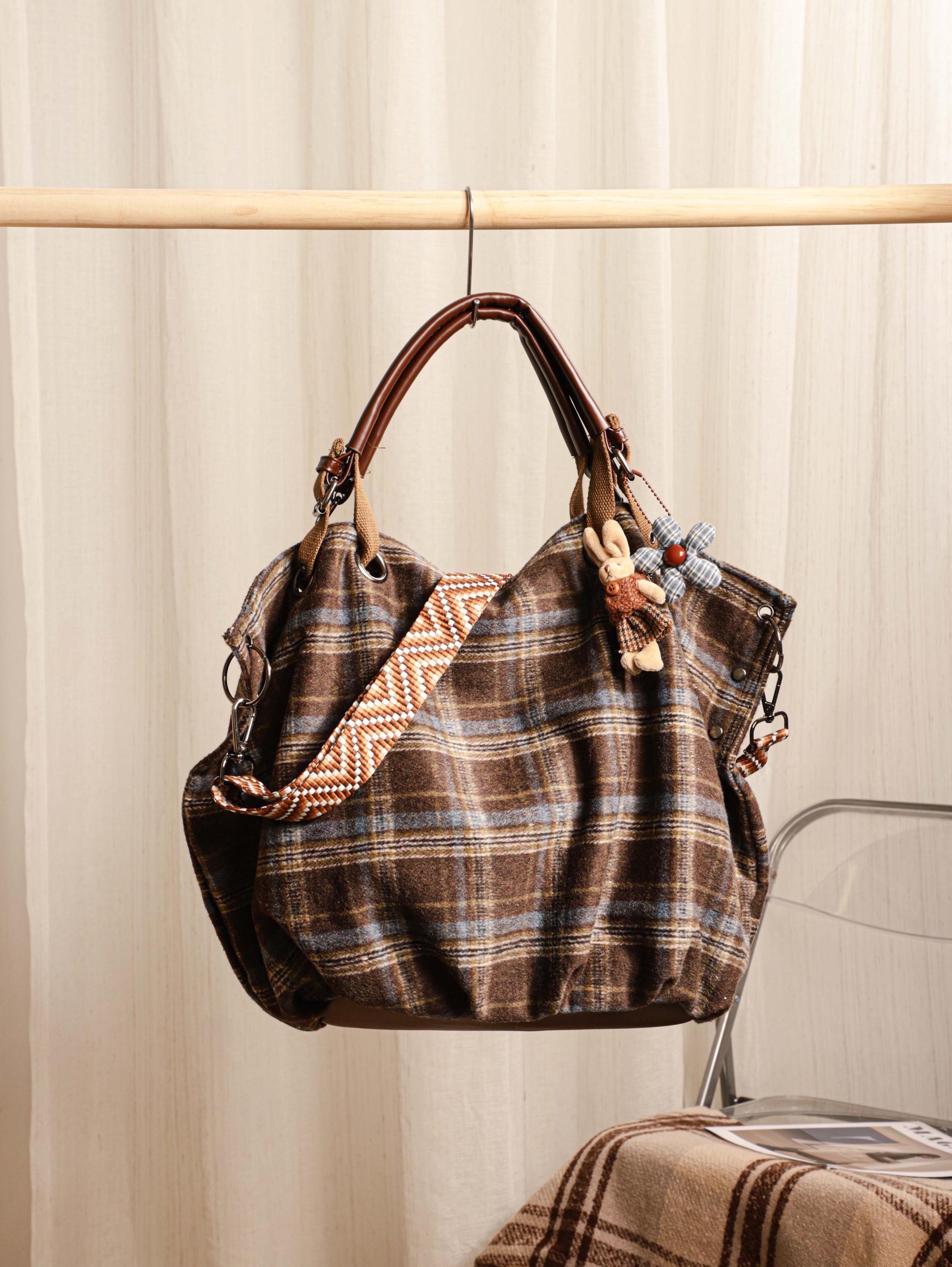 Crossbody Bag, Corduroy Bag, Casual Bag, Shoulder Bag, Everyday Bag, Tote Bag, Adjustable Strap Handbag view 10