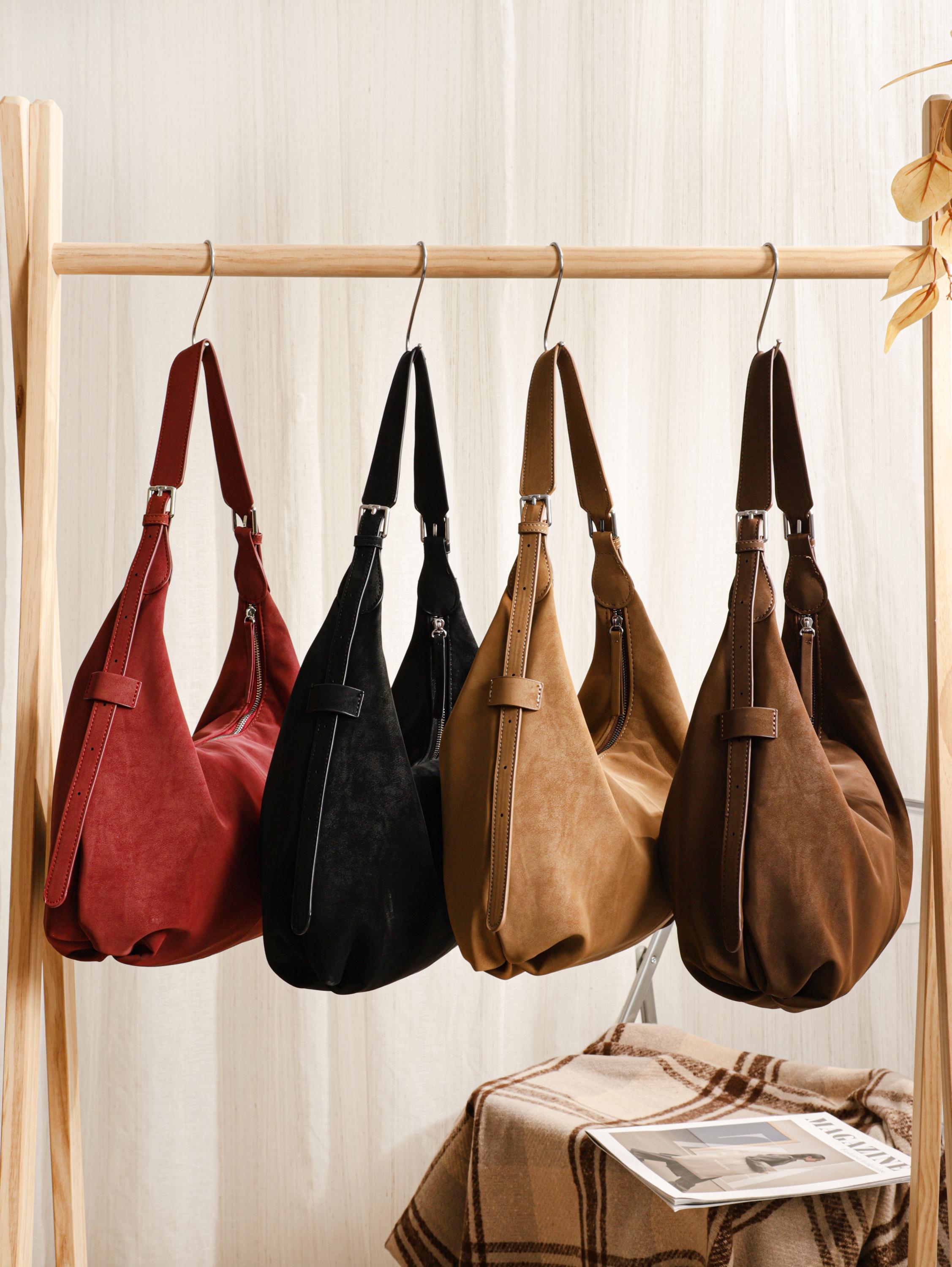 Suede Velvet Dumpling Bag, Retro Chic Shoulder Bag view 8