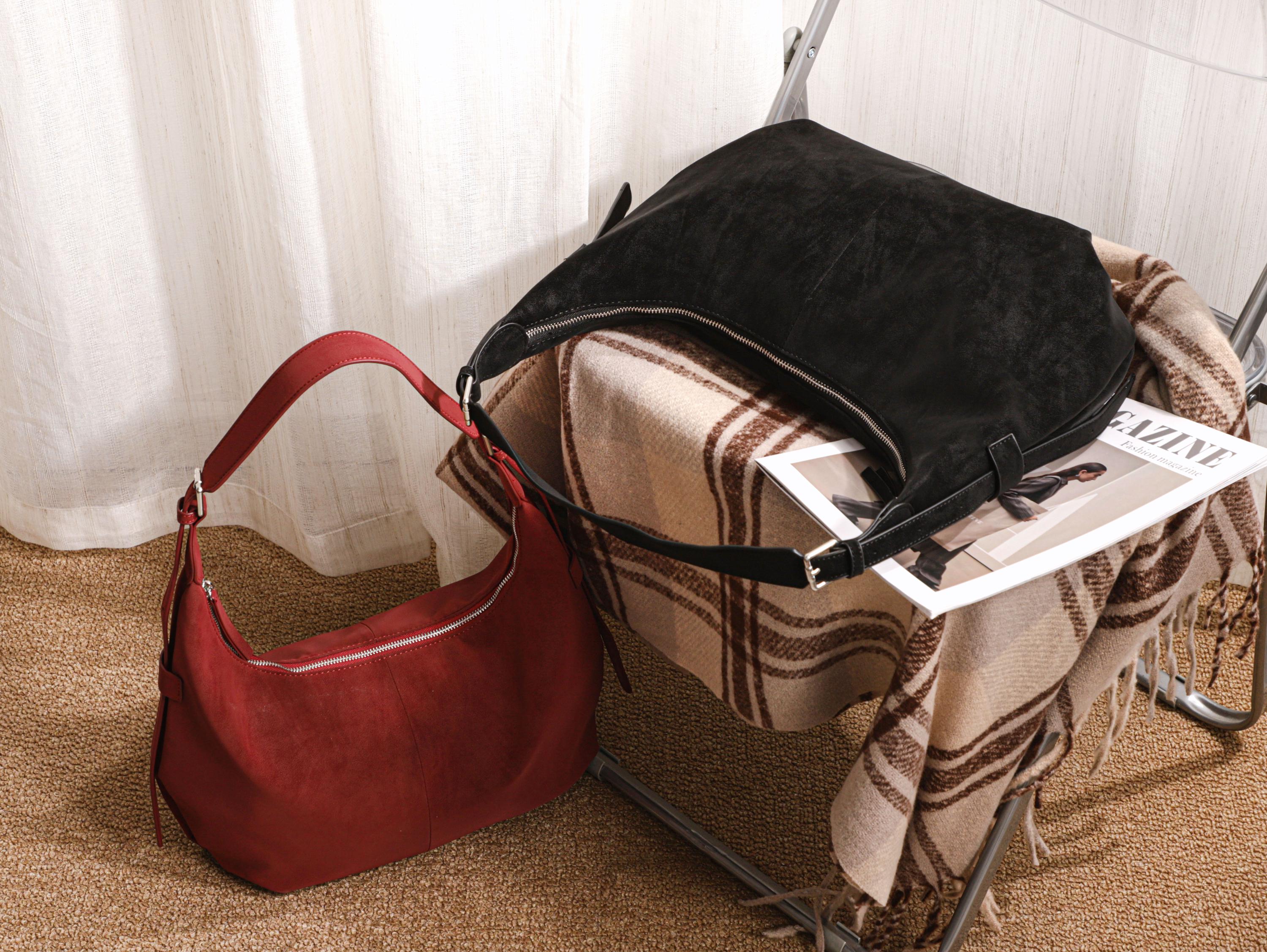 Suede Velvet Dumpling Bag, Retro Chic Shoulder Bag view 12