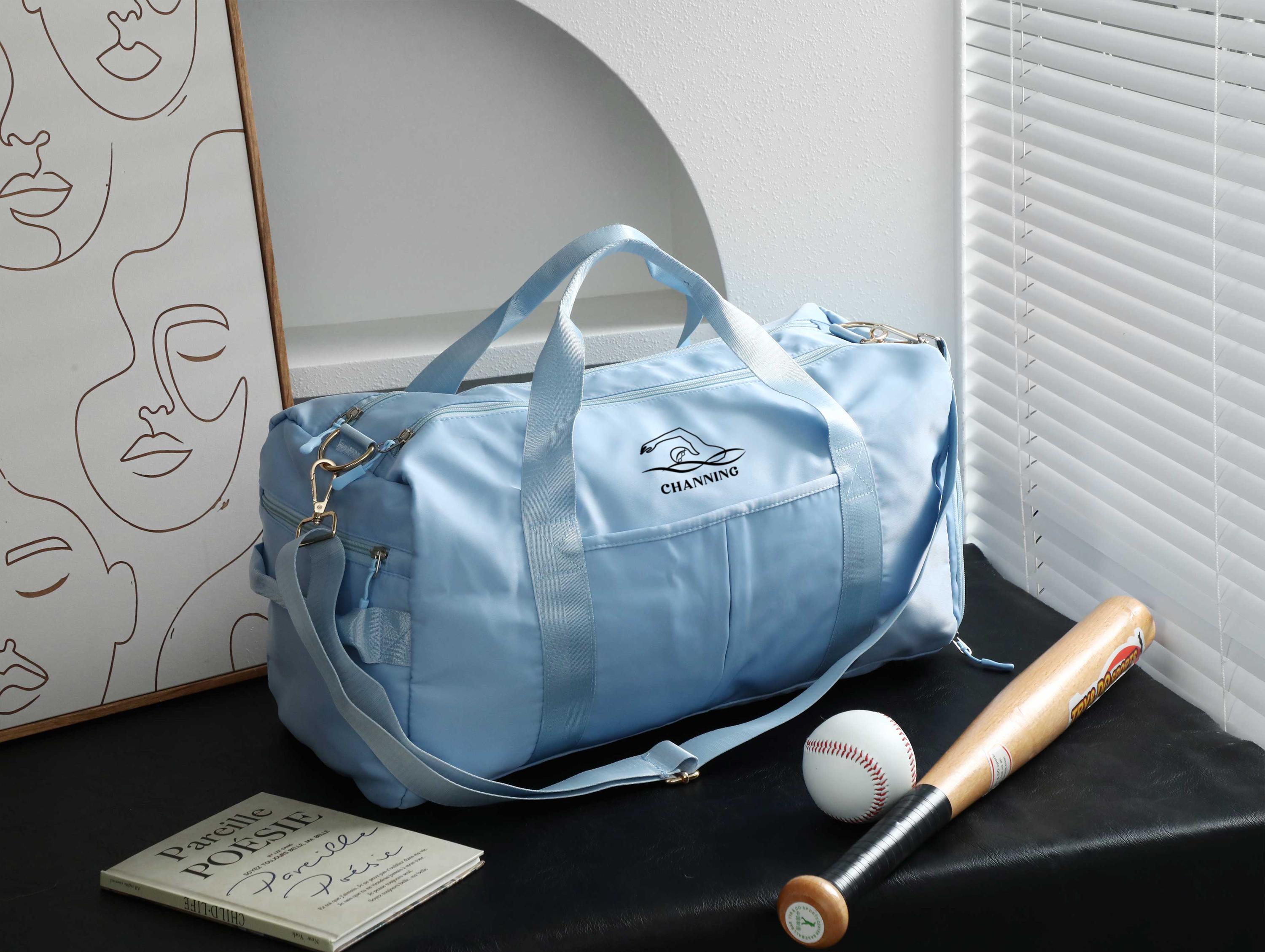 Personalized Gym Duffel Bag|custom Yoga Travel Bag|weekend Overnight Bag|sport Workout Bag for Women|custom Name Duffle Bag|large Travel Bag view 6