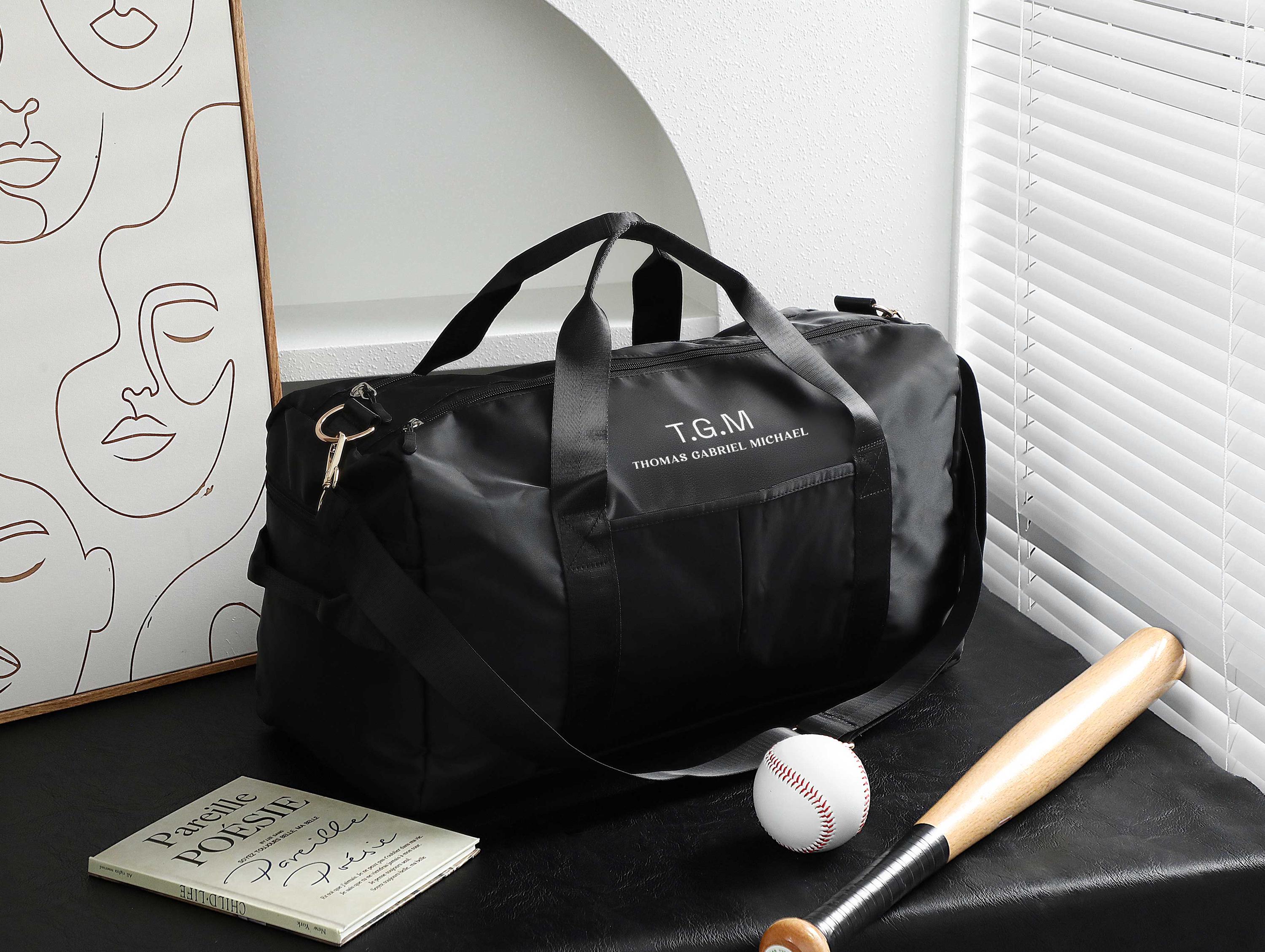 Personalized Gym Duffel Bag|custom Yoga Travel Bag|weekend Overnight Bag|sport Workout Bag for Women|custom Name Duffle Bag|large Travel Bag view 2