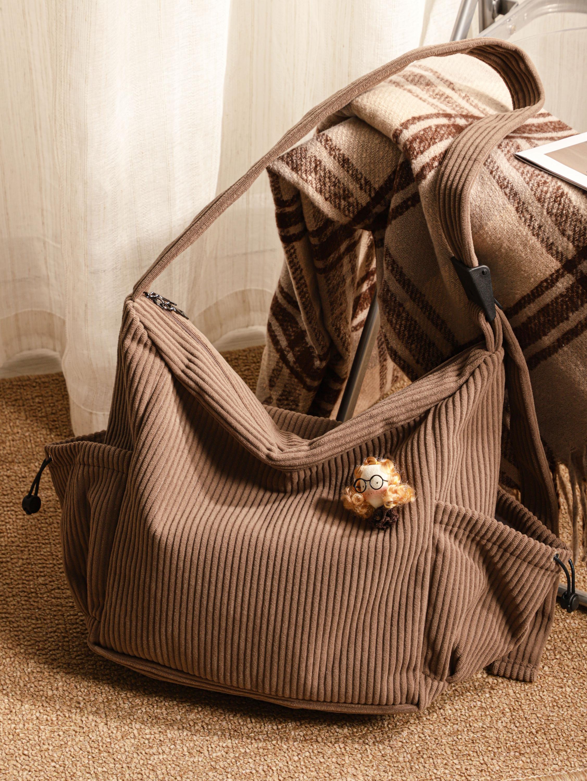 Crossbody Bag, Corduroy Bag, Casual Bag, Shoulder Bag, Everyday Bag, Tote Bag, Adjustable Strap Handbag view 10