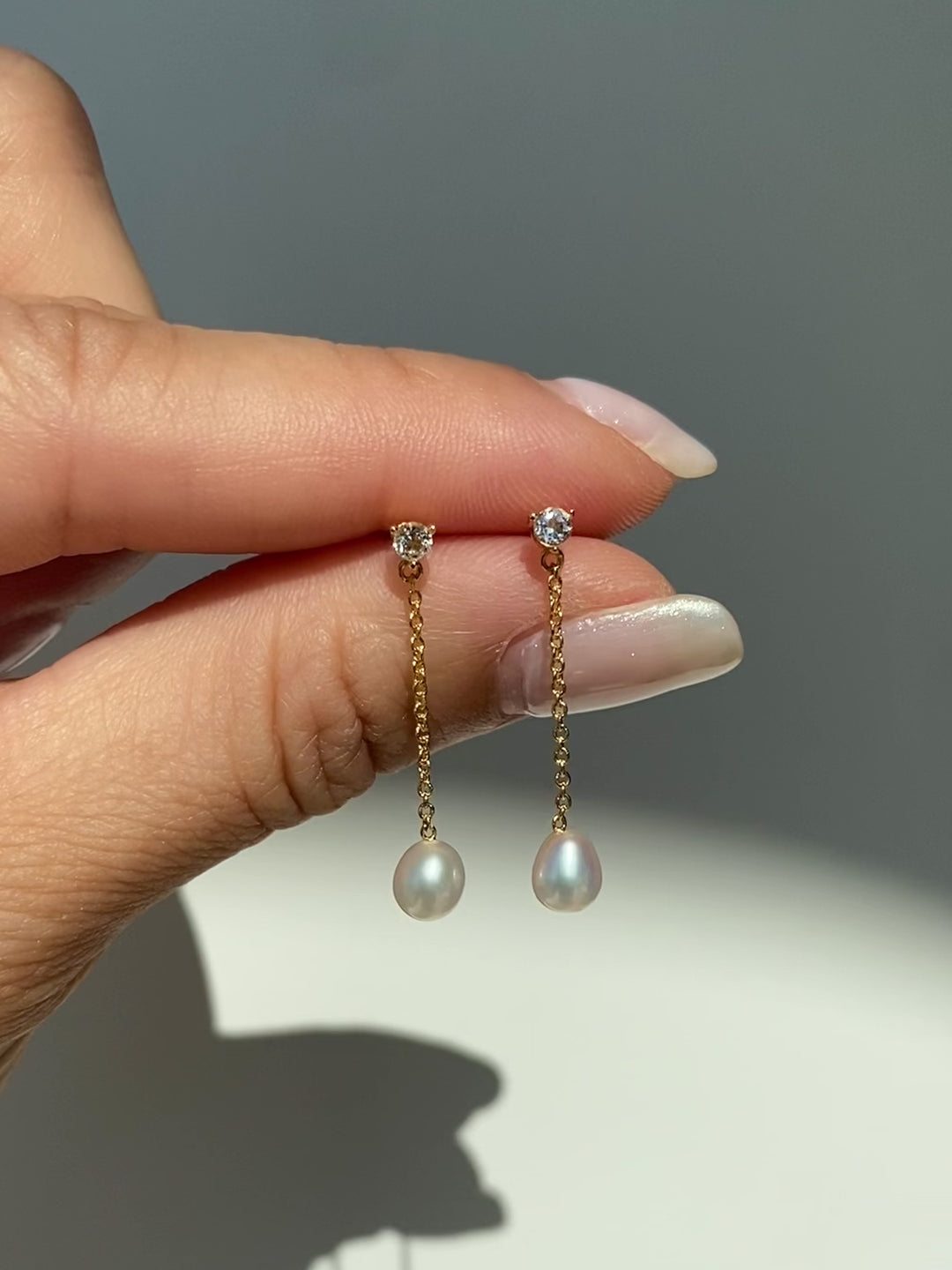 Elisajewels Ellis Freshwater Pearl Drop Earrings