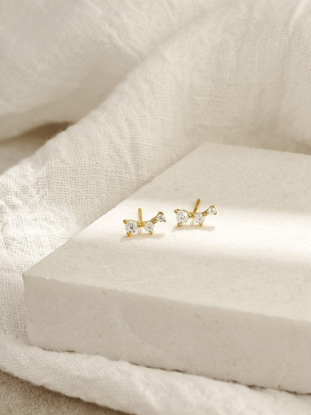 Elisajewels Demi-Fine Ace Stud Earrings