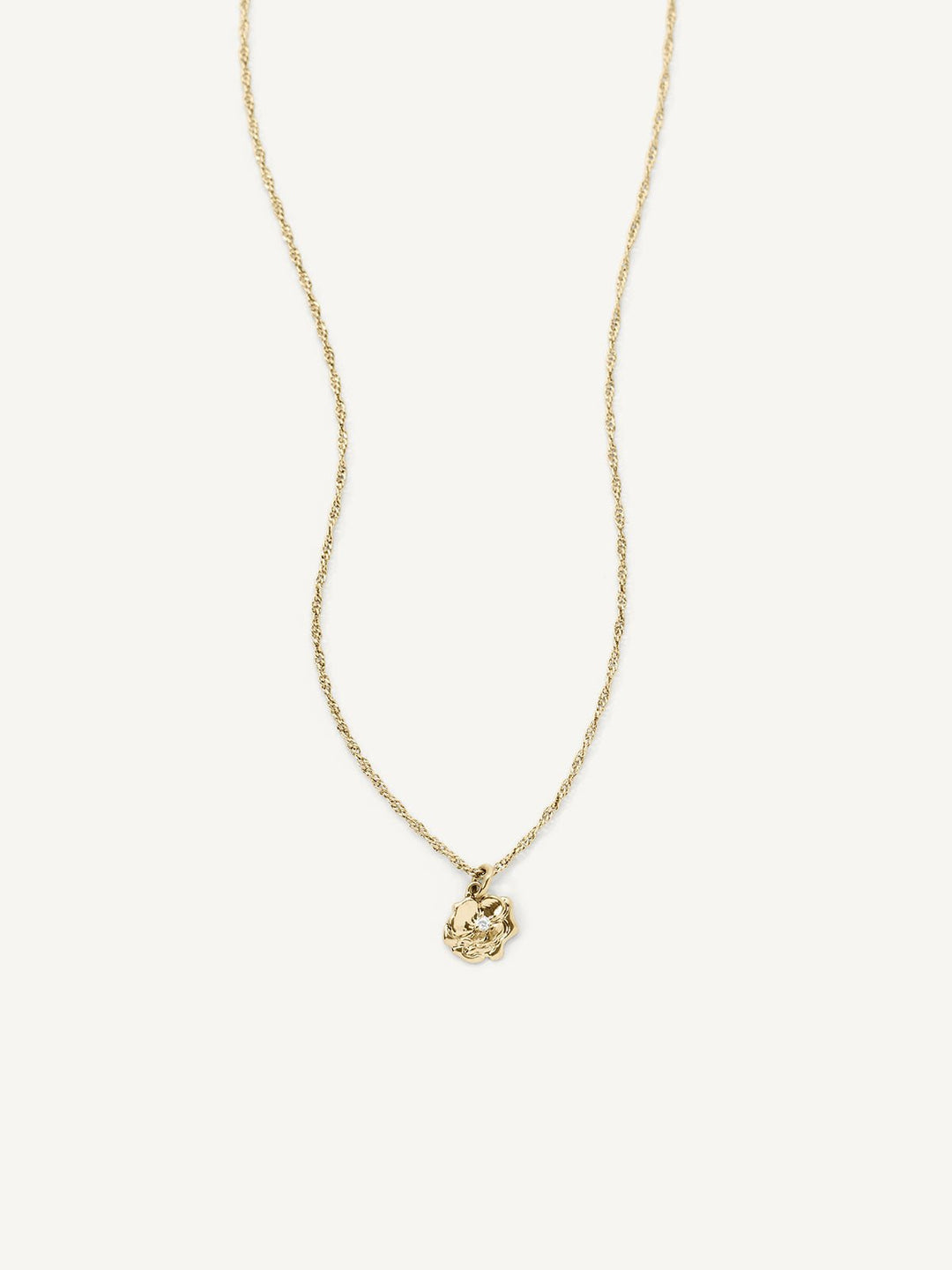 Elisajewels August Poppy Birthday Flower Pendant Necklace