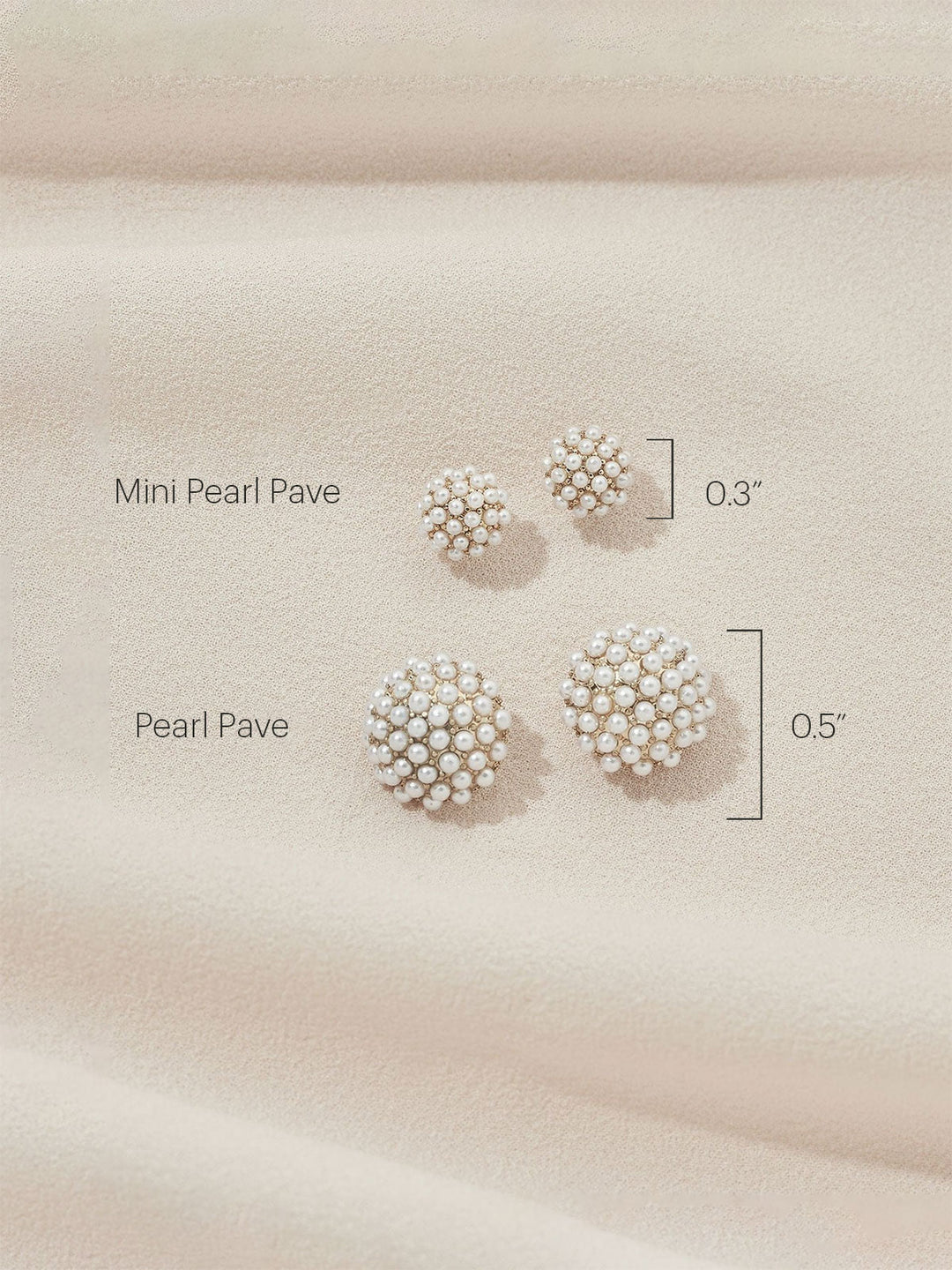 Elisajewels Pearl Pave Stud Earrings