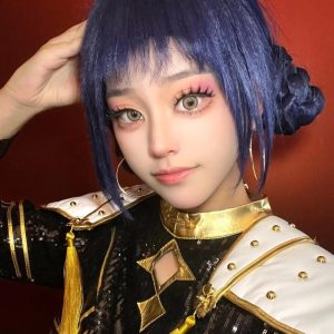 Zoey Mira cosplay costume,Rumi black and gold cosplay costume, Girl group cosplay, Zoey Mira cosplay,KPop cos