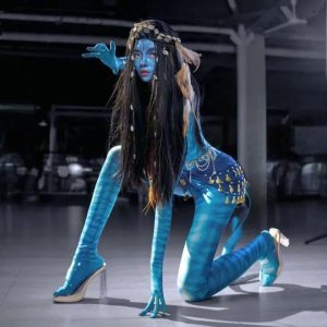 blue elf bodysuit,blue elf cosplay costume,Na’vi cosplay,Halloween cosplay,movie cosplay outfit,handmade costume,full cosplay set