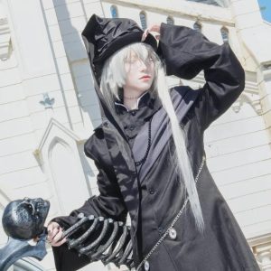 Undertaker cosplay,cosplay costume,Halloween costume,gothic style cosplay,male cosplay costume,long coat outfit,handmade costume