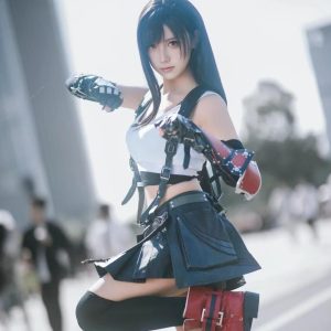 Tifa cosplay costume,Tifa,Tifa cosplay，Tifa Lockhart，Halloween cosplay,cosplay costume,handmade costume,2D fashion cosplay,full cosplay set
