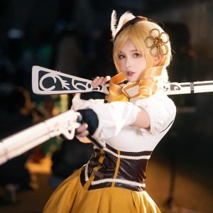 Mami Tomoe cosplay costume,Mami Tomoe,Mami Tomoe battle outfit,cosplay costume,handmade costume,full cosplay set,anime cosplay outfit