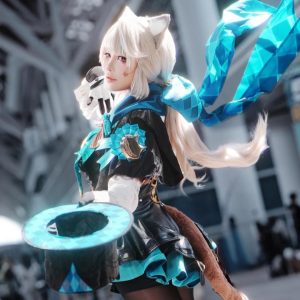 Lynette cosplay costume,Fontaine Twins outfit,Lynette game cosplay,handmade costume,full cosplay set,2D fashion cosplay